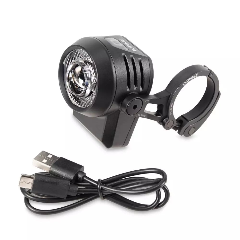 Lupine Fahrradlampe montiert