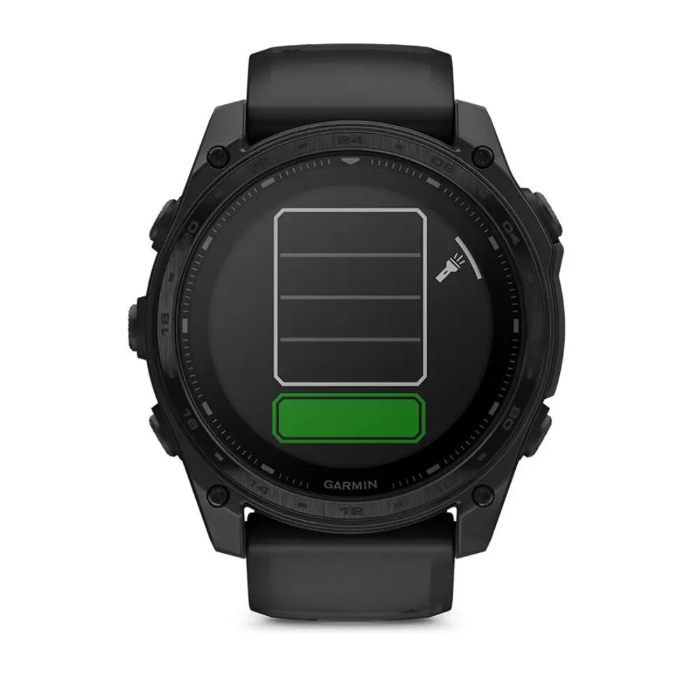 schwarze Garmin Sportuhr mit Taschenlampen Funktion