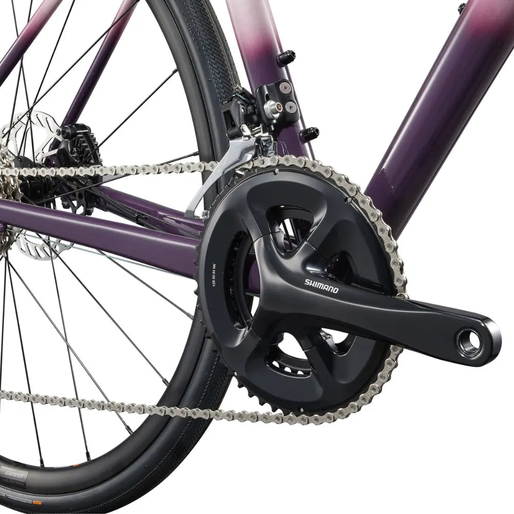 Shimano Tretkurbel mit zwei Kettenblättern sowie dem Umwerfer