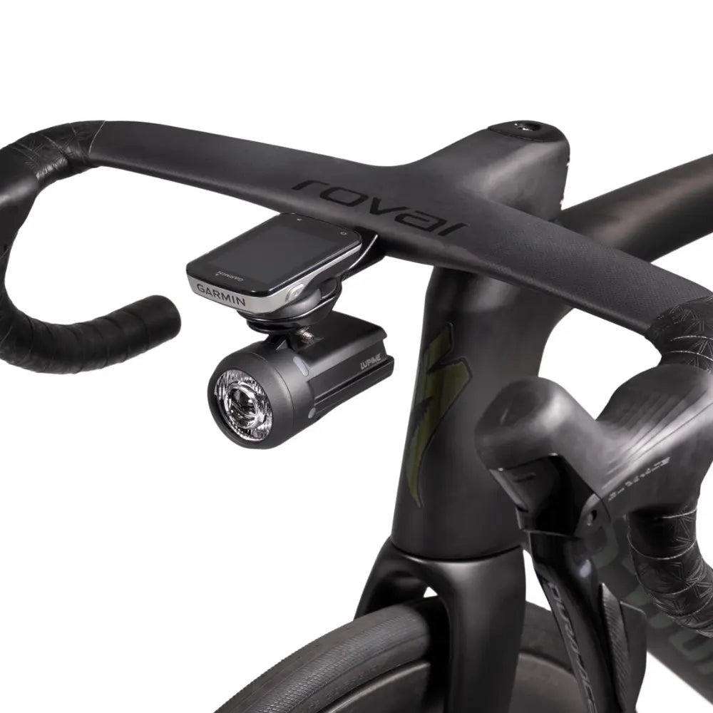 Garmin Radcomputer mit Lupine Lampe am Rad montiert