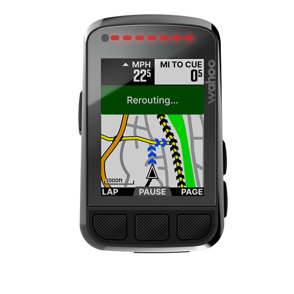 Wahoo ELEMNT BOLT V2 GPS Fahrradcomputer Frontansicht mit intelligente Navigation