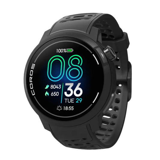 schwarze Coros Pace Pro  Frontansicht