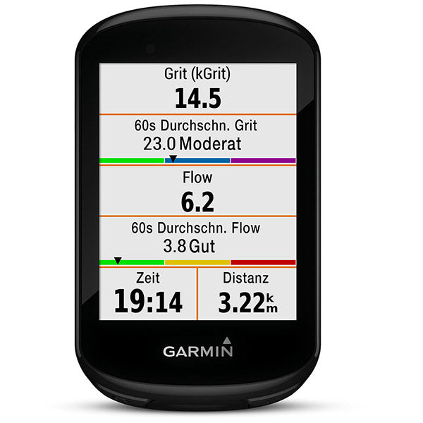 Garmin Edge 830 GPS Fahrradcomputer Frontansicht mit Analyse zum Training