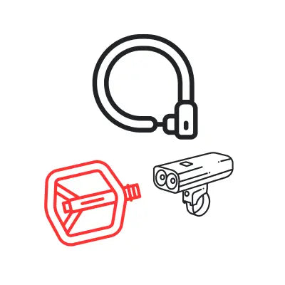 Icon welches Fahrradzubehör symbolisiert