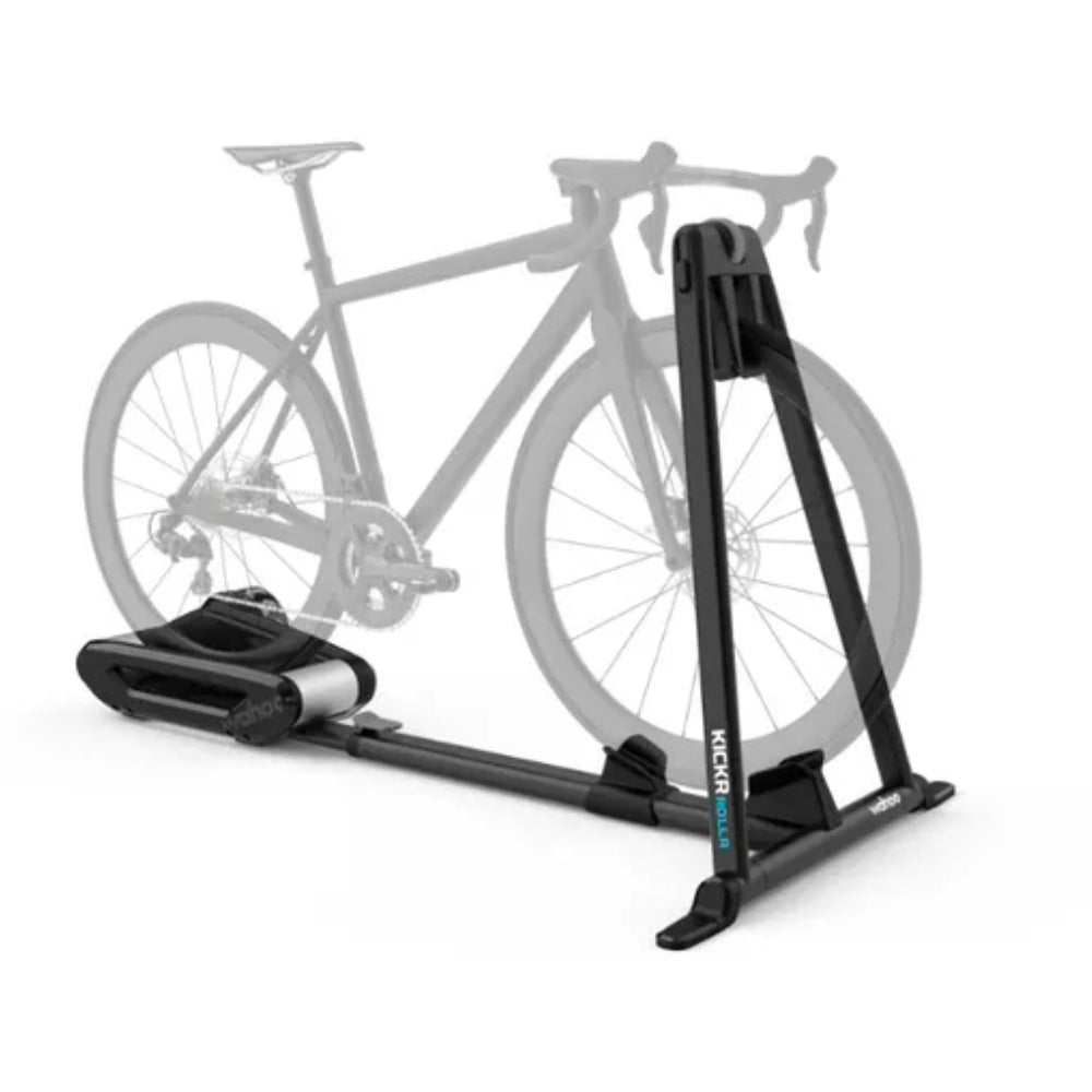 KICKR ROLLR aufgebaut mit eingespanntem Rennrad