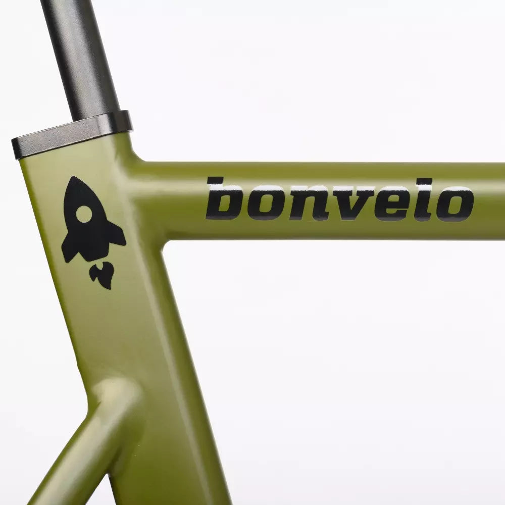 bonvelo Singlespeed Bike RAKEDE Olive Gates Carbon Drive S/M